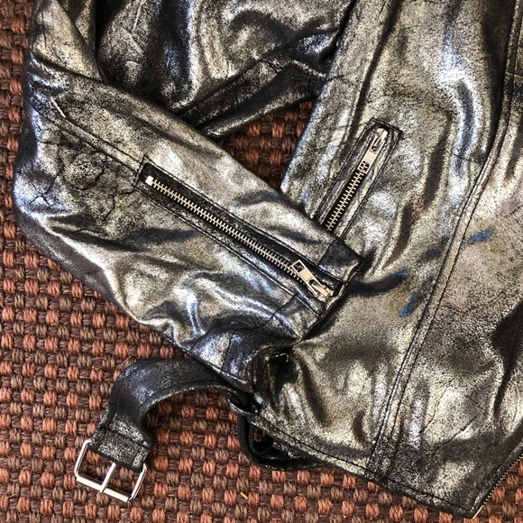 F21 silver moto jacket - Picture 3 of 4